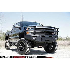 Fab Fours Bumper Premium 1-Piece Design Steel Black - CH14A30501