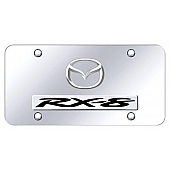 Automotive Gold License Plate - RX-8.Mazda Logo Stainless Steel - DRX82CC