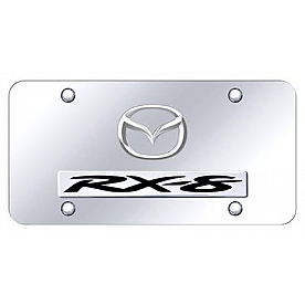Automotive Gold License Plate - RX-8.Mazda Logo Stainless Steel - DRX82CC