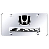 Automotive Gold License Plate - S2000/Honda Logo Stainless Steel - DS20CC