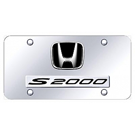 Automotive Gold License Plate - S2000/Honda Logo Stainless Steel - DS20CC