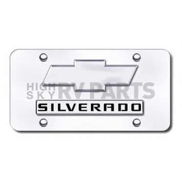 Automotive Gold License Plate - Silverado/Chevy New Logo Stainless Steel - DSIL2GC