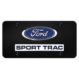 Automotive Gold License Plate - Sport Trac/Ford Logo Stainless Steel - DSPTCB