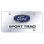 Automotive Gold License Plate - Sport Trac/Ford Logo Stainless Steel - DSPTCC