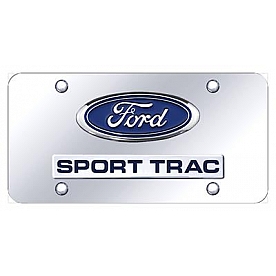 Automotive Gold License Plate - Sport Trac/Ford Logo Stainless Steel - DSPTCC