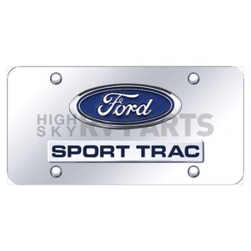 Automotive Gold License Plate - Sport Trac/Ford Logo Stainless Steel - DSPTCC