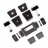 Rugged Ridge Hood Appearance Set Black Powder Coated Aluminum - 1110108
