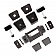 Rugged Ridge Hood Appearance Set Black Powder Coated Aluminum - 1110108