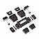 Rugged Ridge Hood Appearance Set Black Powder Coated Aluminum - 1110108