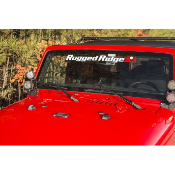 Rugged Ridge Hood Appearance Set Black Powder Coated Aluminum - 1110108-2