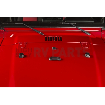 Rugged Ridge Hood Appearance Set Black Powder Coated Aluminum - 1110108-7