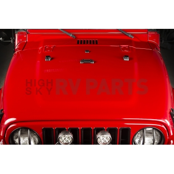 Rugged Ridge Hood Appearance Set Black Powder Coated Aluminum - 1110108-8