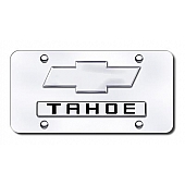 Automotive Gold License Plate - Tahoe/Chevy New Logo Stainless Steel - DTAH2CC