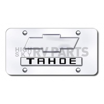 Automotive Gold License Plate - Tahoe/Chevy New Logo Stainless Steel - DTAH2CC