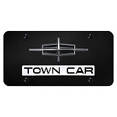 Automotive Gold License Plate - Towncar/Lincoln Logo Stainless Steel - DTWNCB