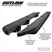 Westin Automotive Nerf Bar 2 Inch Black Textured Electro-Coated Steel - 5853715