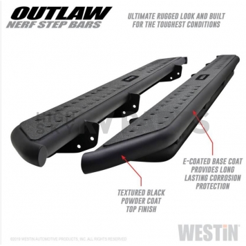 Westin Automotive Nerf Bar 2 Inch Black Textured Electro-Coated Steel - 5853715
