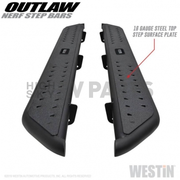 Westin Automotive Nerf Bar 2 Inch Black Textured Electro-Coated Steel - 5853715-1