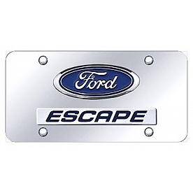 Automotive Gold License Plate - Escape/Ford Logo Stainless Steel - DXCACC