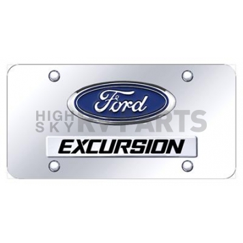 Automotive Gold License Plate - Excursion/Ford Logo Stainless Steel - DXCUCC