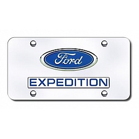 Automotive Gold License Plate - Expedition/Ford Logo Stainless Steel - DXPDCC