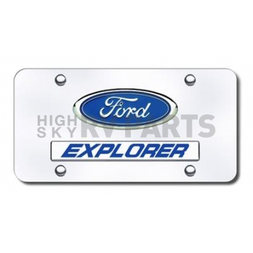 Automotive Gold License Plate - Explorer/Ford Logo Stainless Steel - DXPLCC