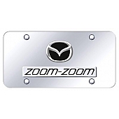 Automotive Gold License Plate - Zoom Zoom Stainless Steel - DZOO2BCC