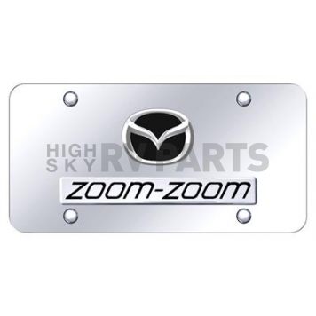 Automotive Gold License Plate - Zoom Zoom Stainless Steel - DZOO2BCC