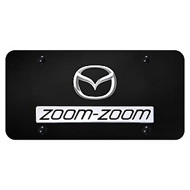 Automotive Gold License Plate - Zoom Zoom Stainless Steel - DZOO2CB