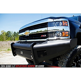 Fab Fours Bumper Black Steel Elite 1-Piece Design - CH14Q30611