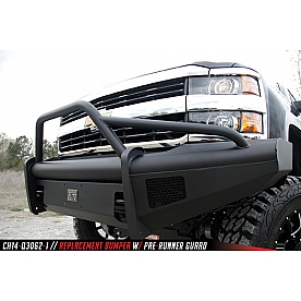 Fab Fours Bumper Black Steel Elite 1-Piece Design - CH14Q30621