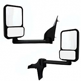 Velvac Exterior Mirror Manual Rectangular Black - 728754