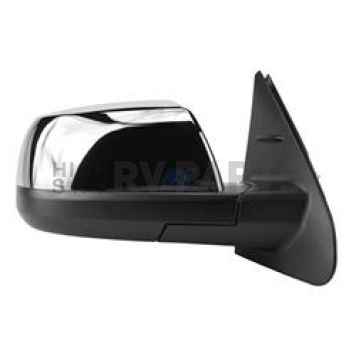 K-Source Exterior Mirror Electric Rectangular Black Housing With Silver Cover Single - 70155T