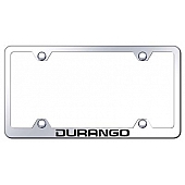 Automotive Gold License Plate Frame - Silver Stainless Steel - LFWDUREC