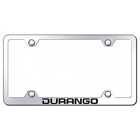 Automotive Gold License Plate Frame - Silver Stainless Steel - LFWDUREC