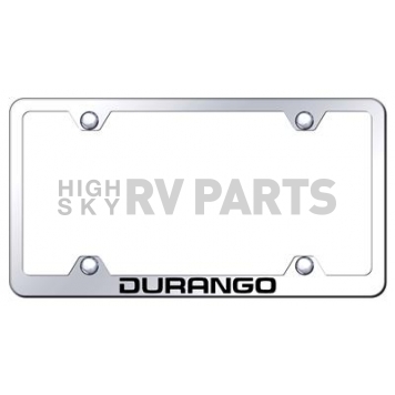 Automotive Gold License Plate Frame - Silver Stainless Steel - LFWDUREC