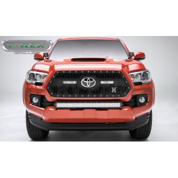 T-Rex Truck Products Grille Insert - Honeycomb Trapezoid Black Powder Coated Steel - 7319511-1