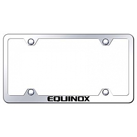 Automotive Gold License Plate Frame - Silver Stainless Steel - LFWEQUEC