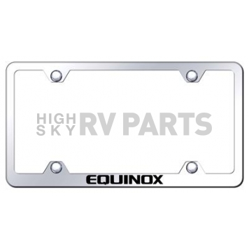Automotive Gold License Plate Frame - Silver Stainless Steel - LFWEQUEC