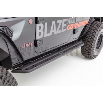 Go Rhino Running Board Black Powder Coated Steel Round - DSS4429T-2
