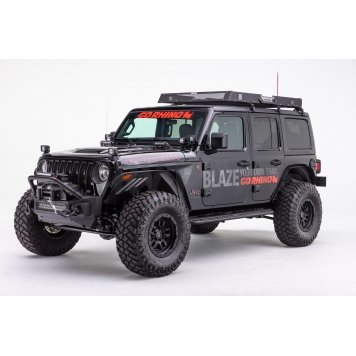 Go Rhino Running Board Black Powder Coated Steel Round - DSS4429T-3