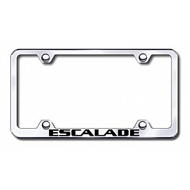 Automotive Gold License Plate Frame - Silver Stainless Steel - LFWESAEC