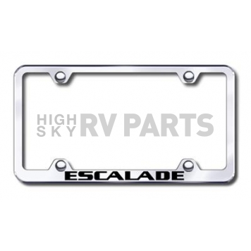 Automotive Gold License Plate Frame - Silver Stainless Steel - LFWESAEC