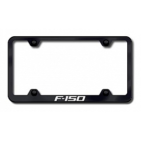Automotive Gold License Plate Frame - Black Stainless Steel - LFWF15EB
