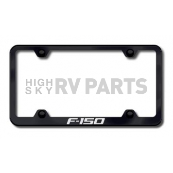 Automotive Gold License Plate Frame - Black Stainless Steel - LFWF15EB