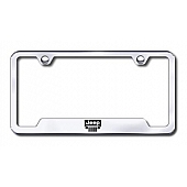 Automotive Gold License Plate Frame - Silver Stainless Steel - GFJEEGEC
