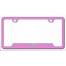 Automotive Gold License Plate Frame - Pink Stainless Steel - GFJEEGEP