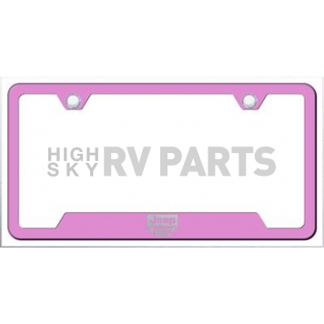 Automotive Gold License Plate Frame - Pink Stainless Steel - GFJEEGEP