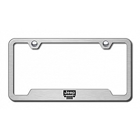 Automotive Gold License Plate Frame - Silver Stainless Steel - GFJEEGES
