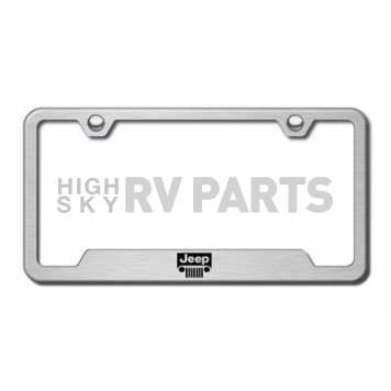 Automotive Gold License Plate Frame - Silver Stainless Steel - GFJEEGES